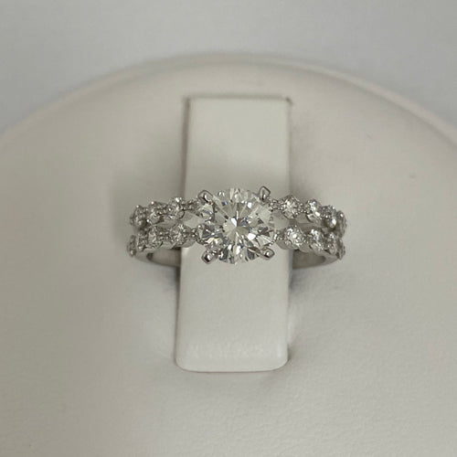 18Kt White Gold Diamond Wedding Set