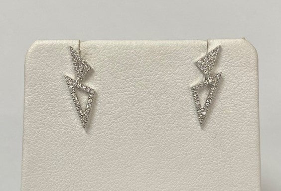 14kt White Gold Diamond Fashion Earrings