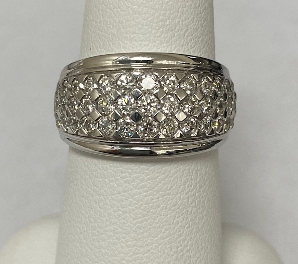 14kt White Gold Diamond Anniversary or Right Hand Ring