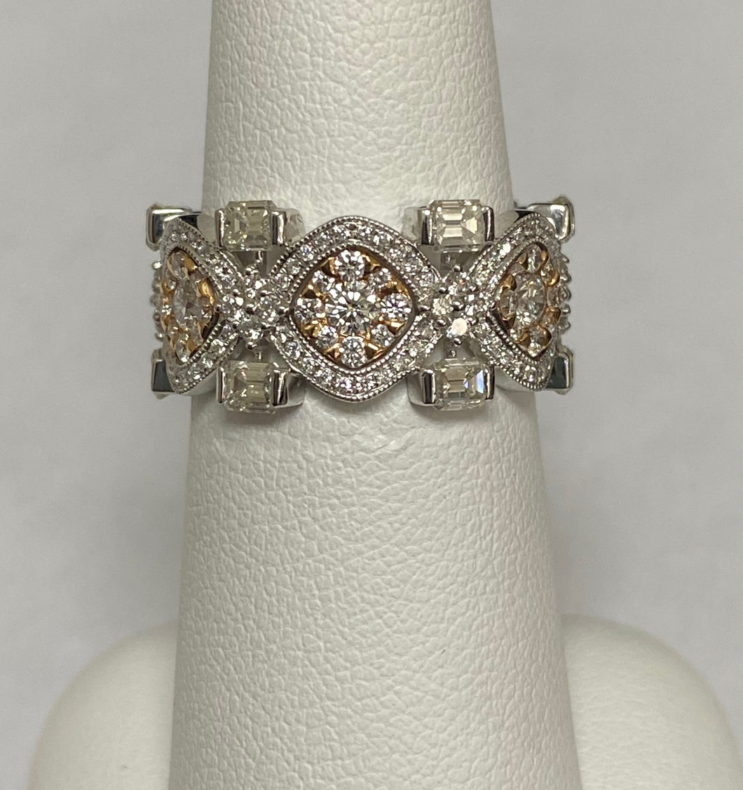 14kt White and Rose Gold Diamond Ring