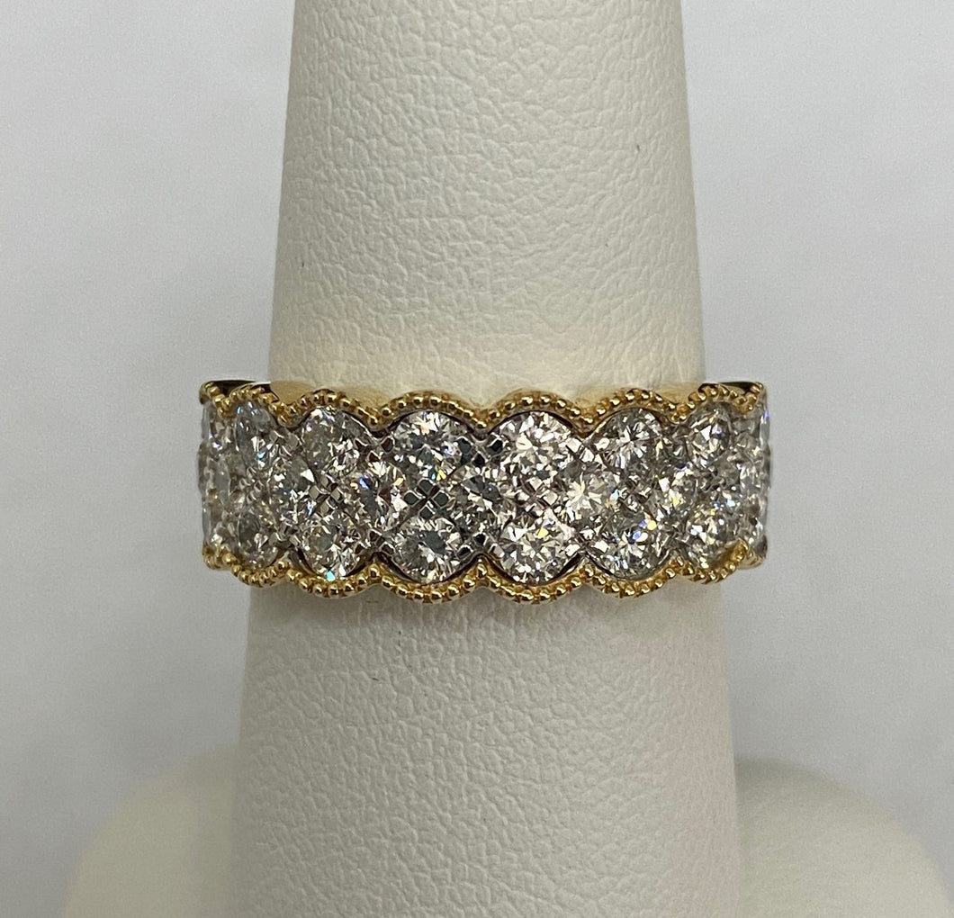 14kt White and Yellow Gold Diamond Anniversary Ring