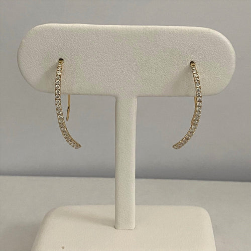 14kt Yellow Gold Threader Style Diamond Earrings