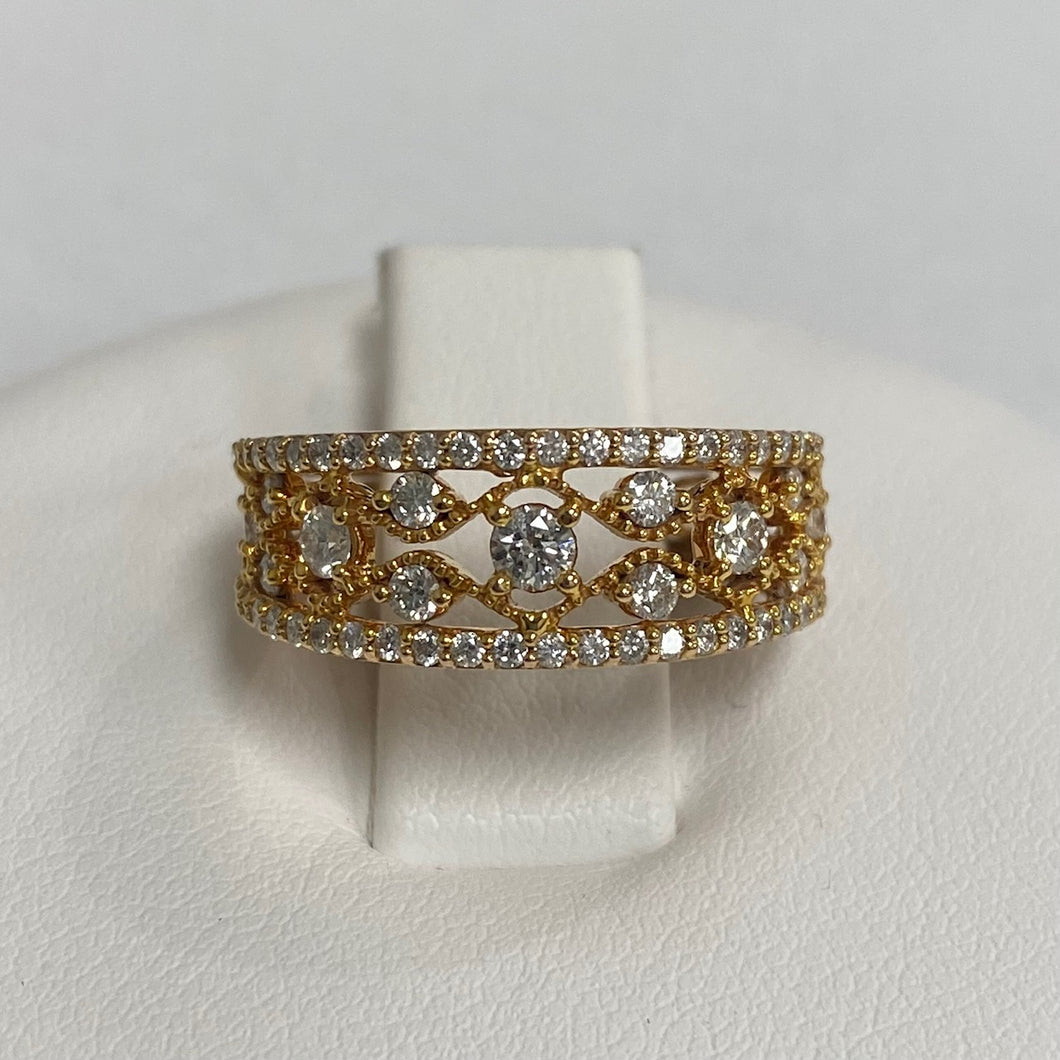 14kt Rose Gold and Diamonds Band