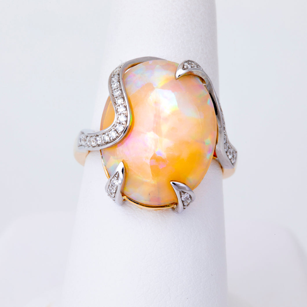 Oval-Shaped Opal Ring