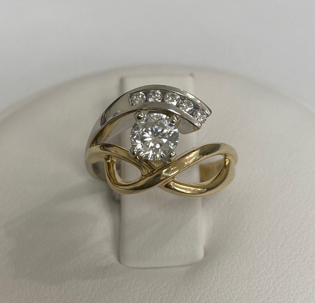 14kt Yellow and White Gold Diamond Ring