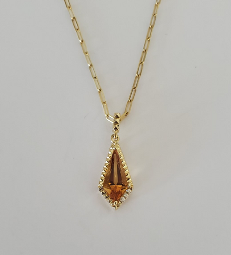 14kt Yellow Gold Citrine Pendant