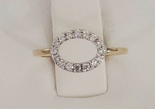 14kt Yellow and White Gold Diamond Fashion Ring