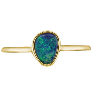 14kt Yellow Gold Australian Opal Ring