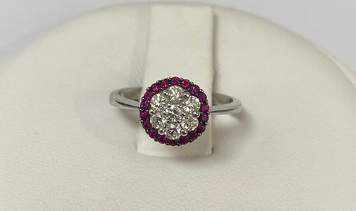 18kt White Gold Ruby and Diamond Ring