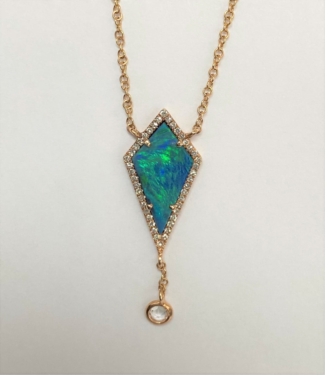 14kt Rose Gold Opal Necklace