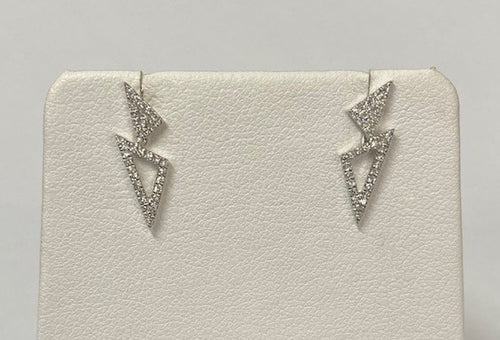 14kt White Gold Diamond Fashion Earrings